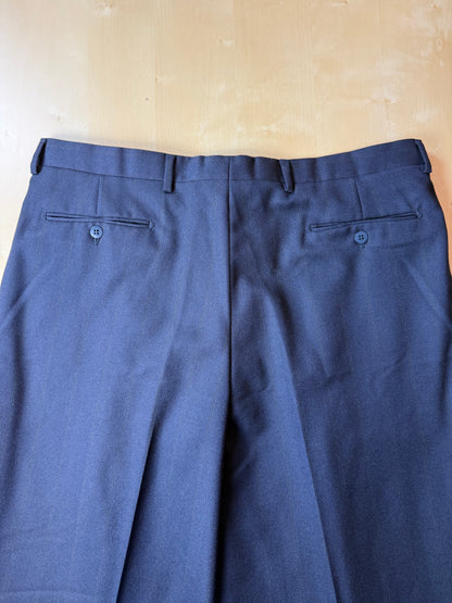 Completo doppiopetto Yves Saint Laurent anni '80 flanella blu - tg. 54/56