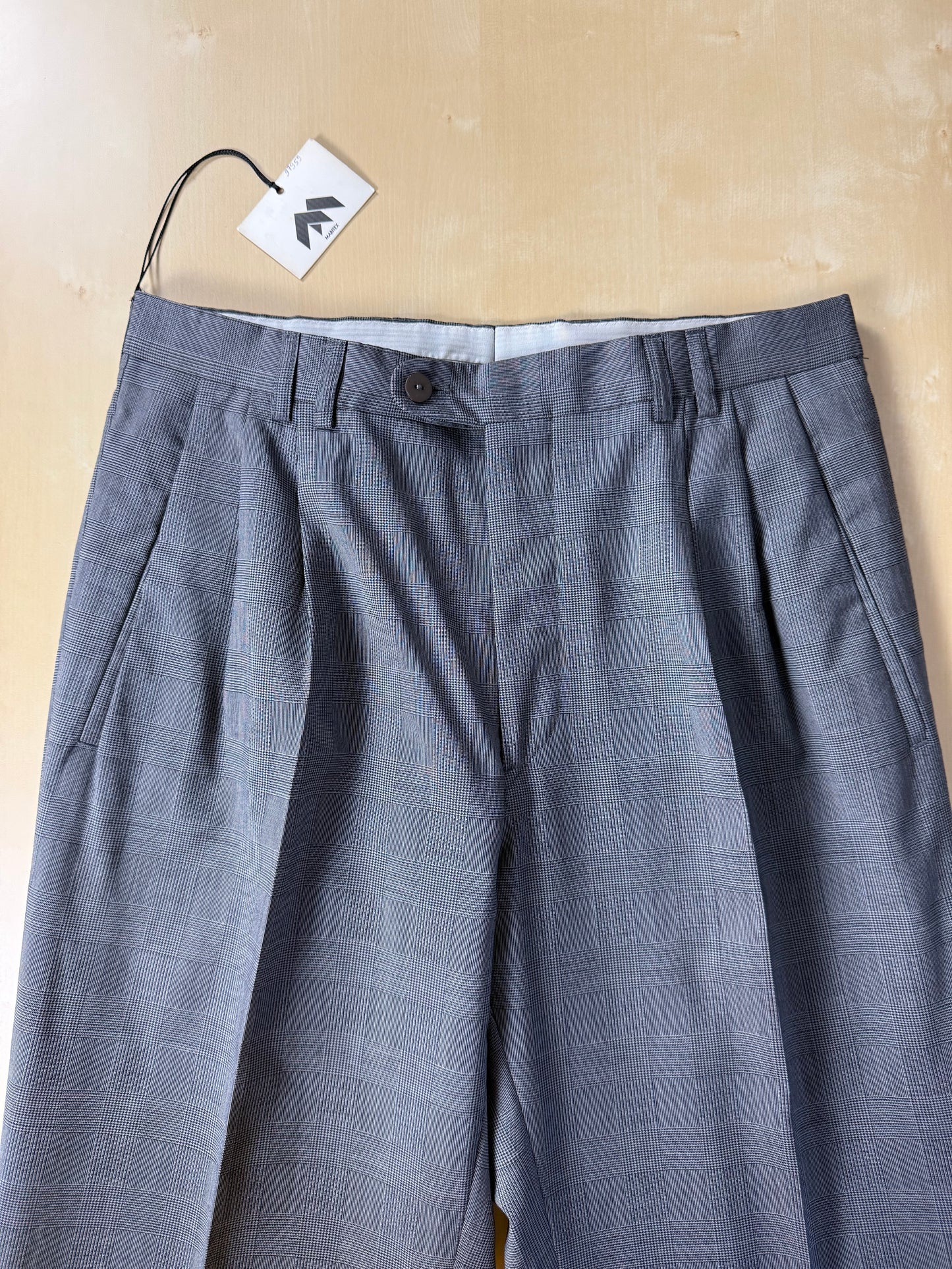Pantaloni fresco lana principe di Galles anni '80 (NOS) - tg. 46/48