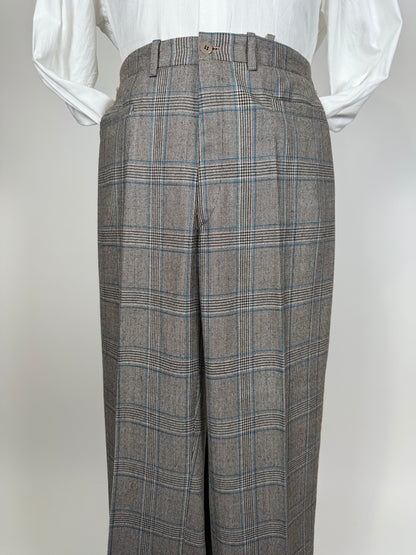 Pantaloni sartoriali anni ‘70 flanella principe di Galles - tg. 48