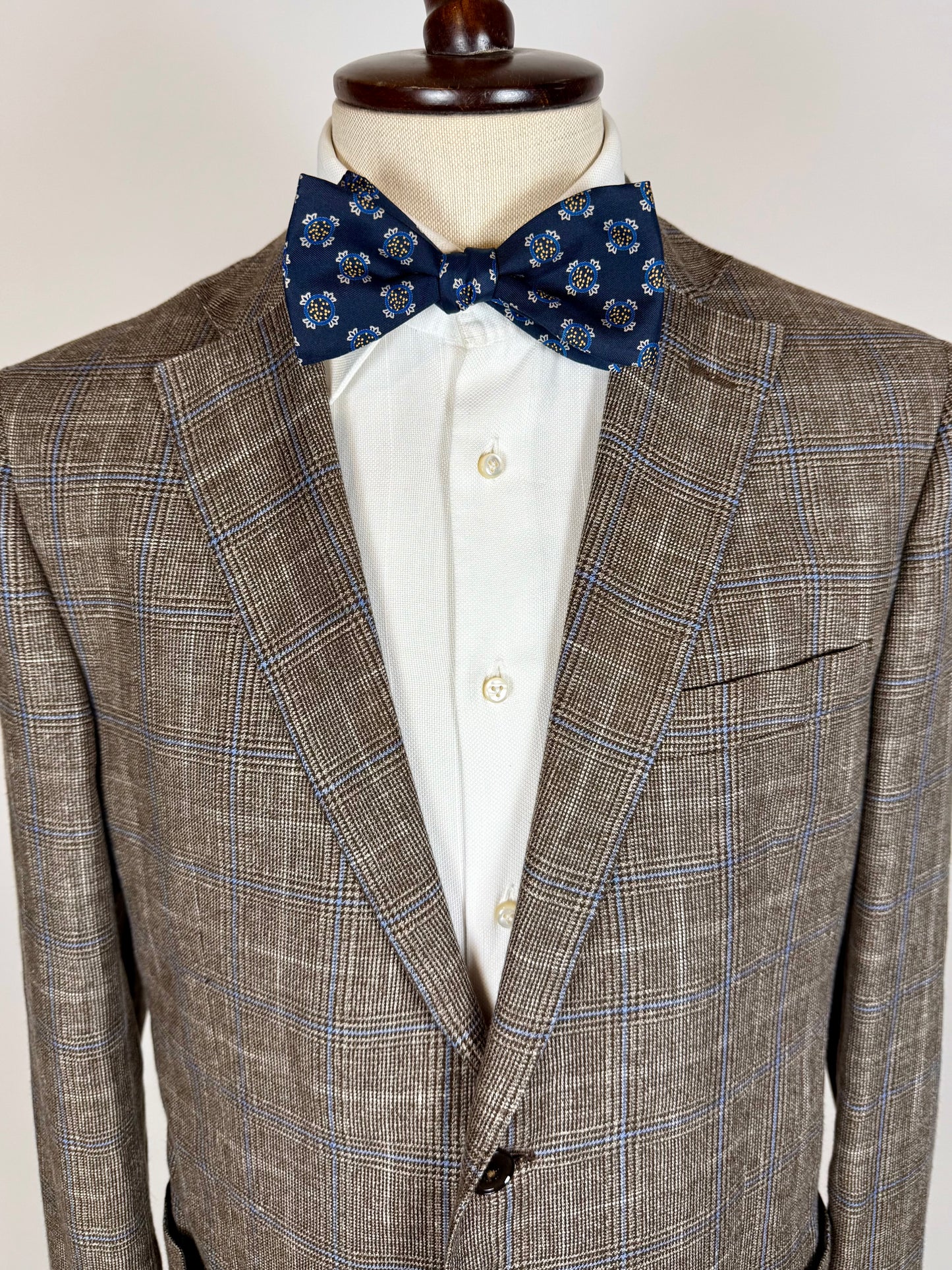 Giacca estiva lino e lana Glen check - tg. 50/52