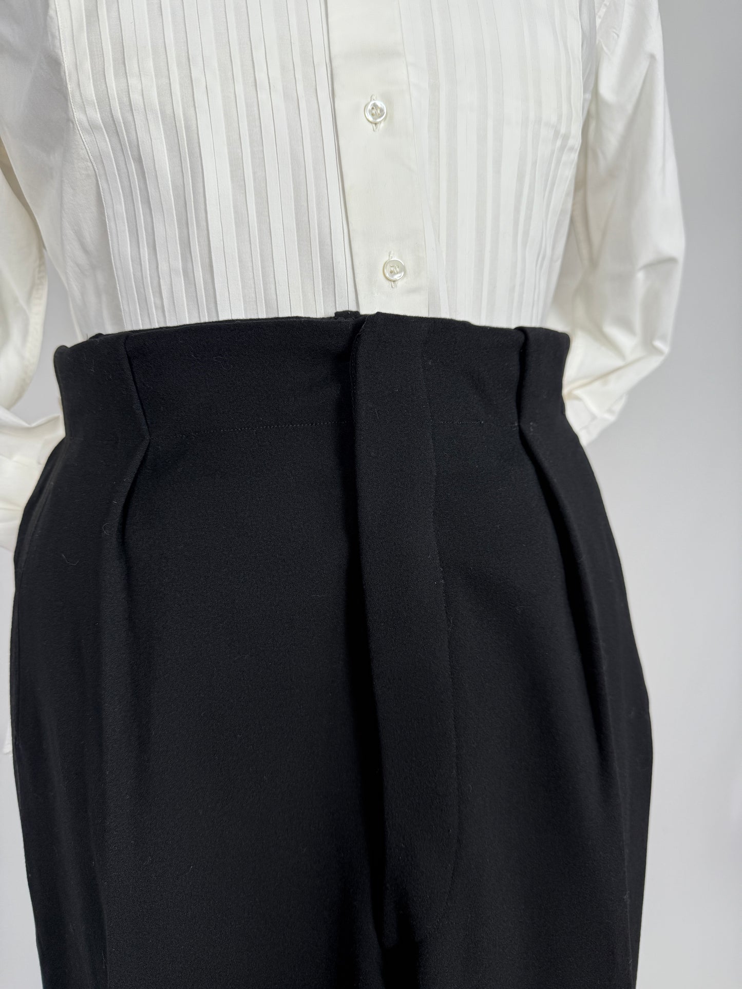 Smoking sartoriale anni ‘40/‘50 monopetto revers a lancia - tg. 46/48