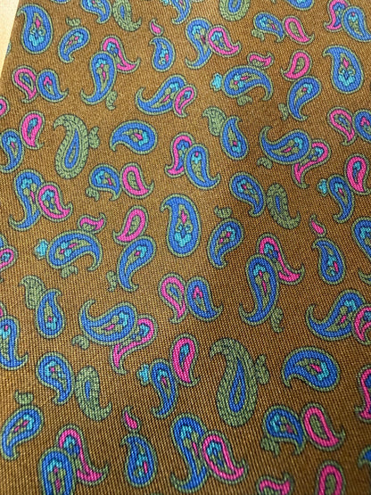 Cravatta Armani vintage paisley cachi