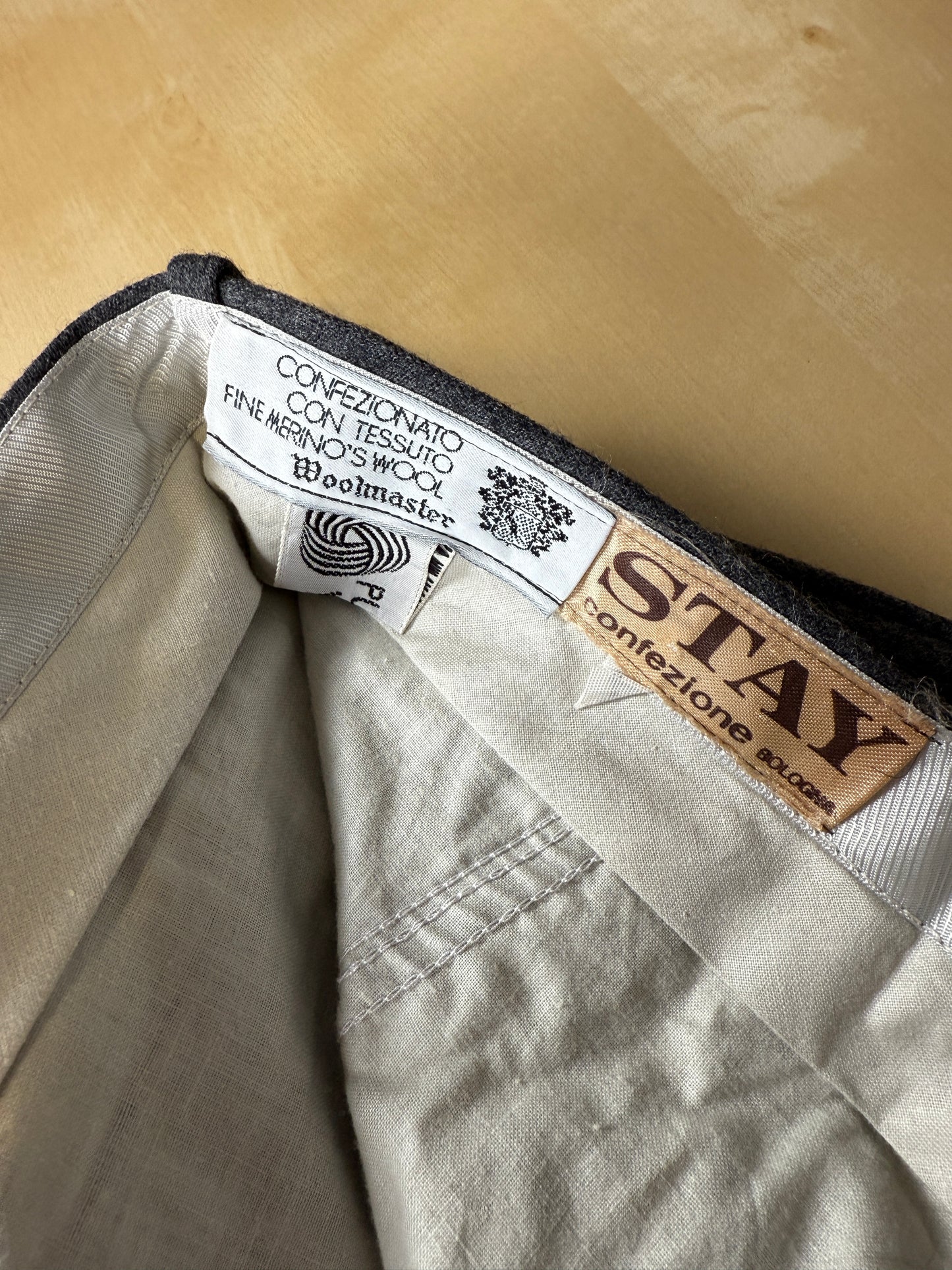 Pantaloni anni ‘70/‘80 flanella grigia - tg. 52