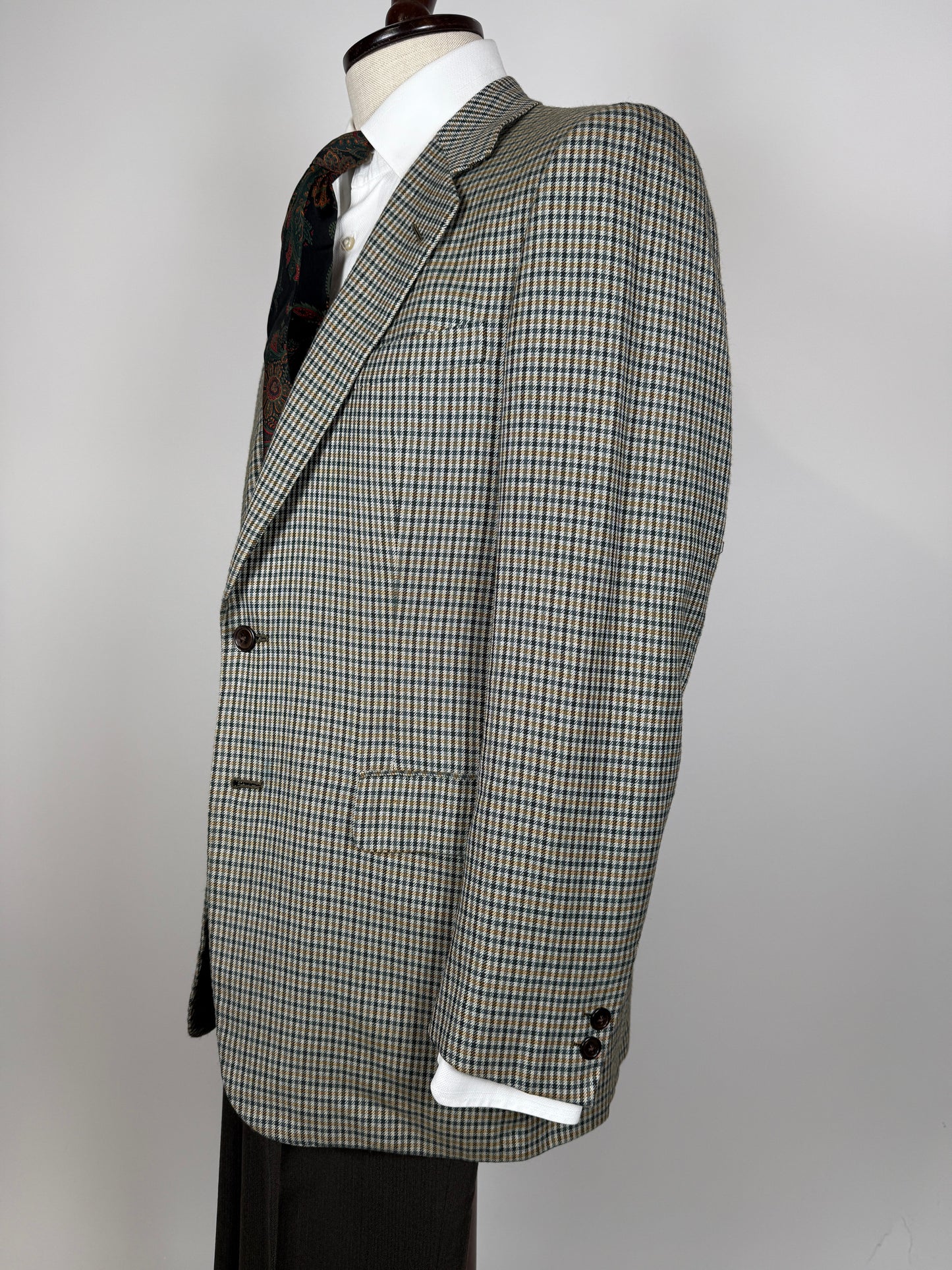 Giacca D’Avenza anni ‘80 check lana cashmere e seta - tg. 48