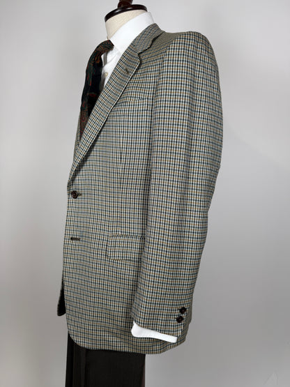 Giacca D’Avenza anni ‘80 check lana cashmere e seta - tg. 48