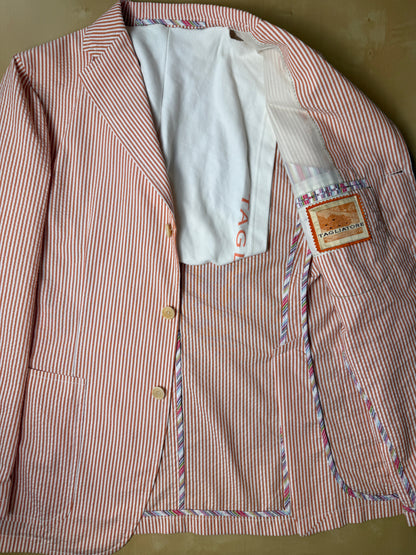 Giacca Tagliatore in seersucker rosso - tg. 50