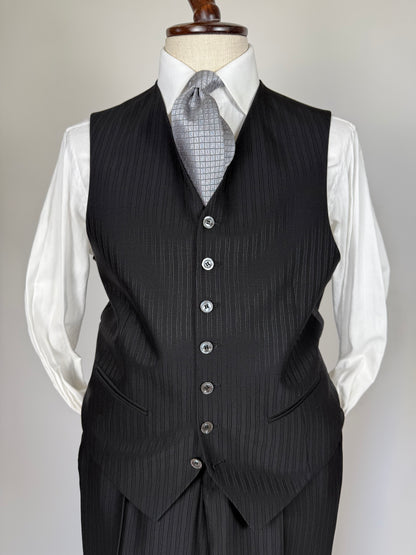 Completo 3 pezzi Pal Zileri nero lana e seta - tg. 50
