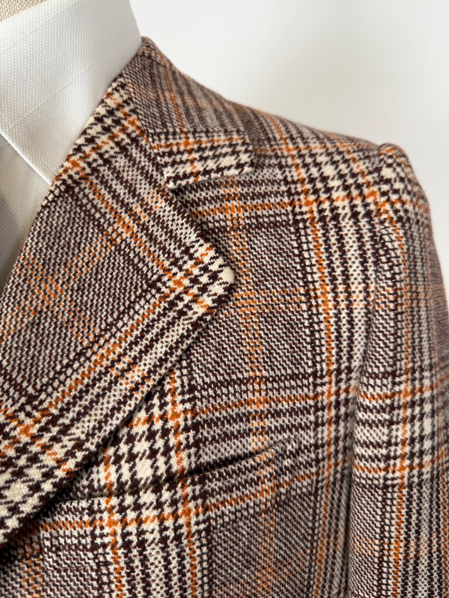 Giacca sartoriale anni ‘70 tweed principe di Galles - tg. 48 corta