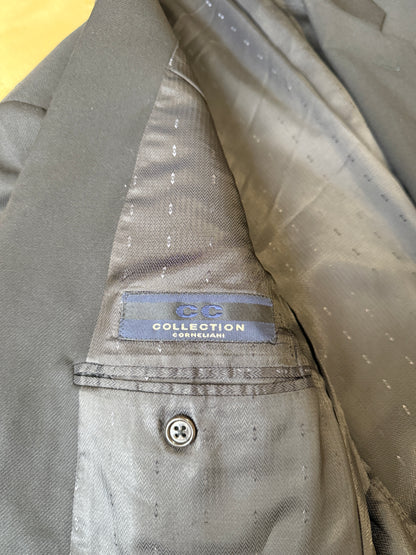 Giacca Corneliani in twill di lana nero - tg. 50/52