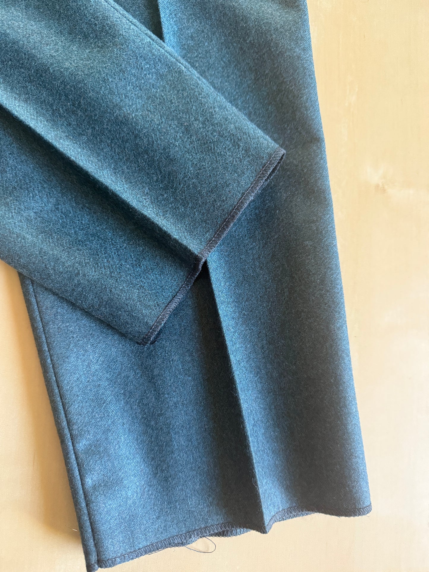 Pantaloni anni ‘80 in flanella verde pino (NOS) - tg. 52