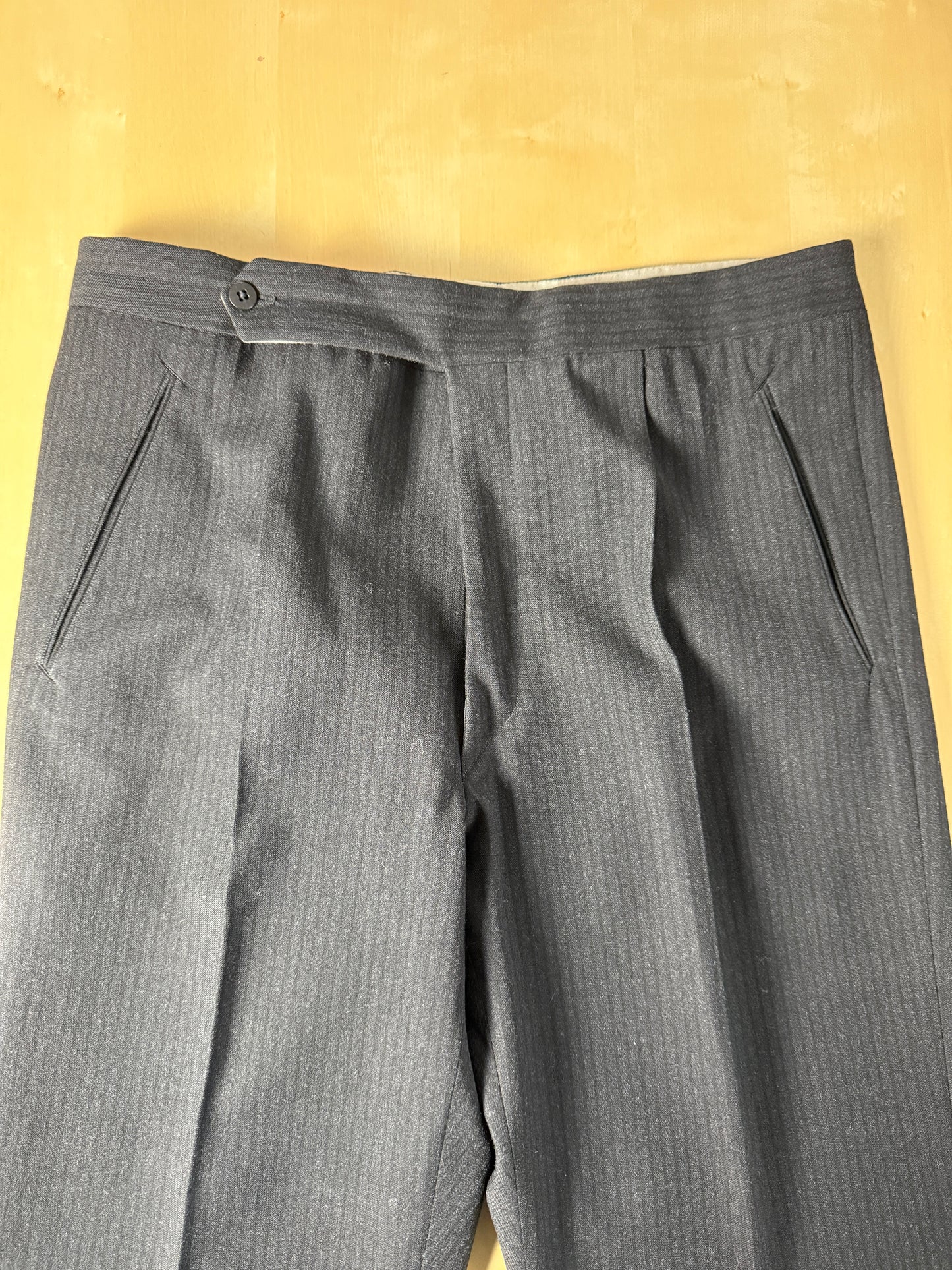 Completo sartoriale anni ‘50/‘60 monopetto revers a lancia - tg. 50 corta