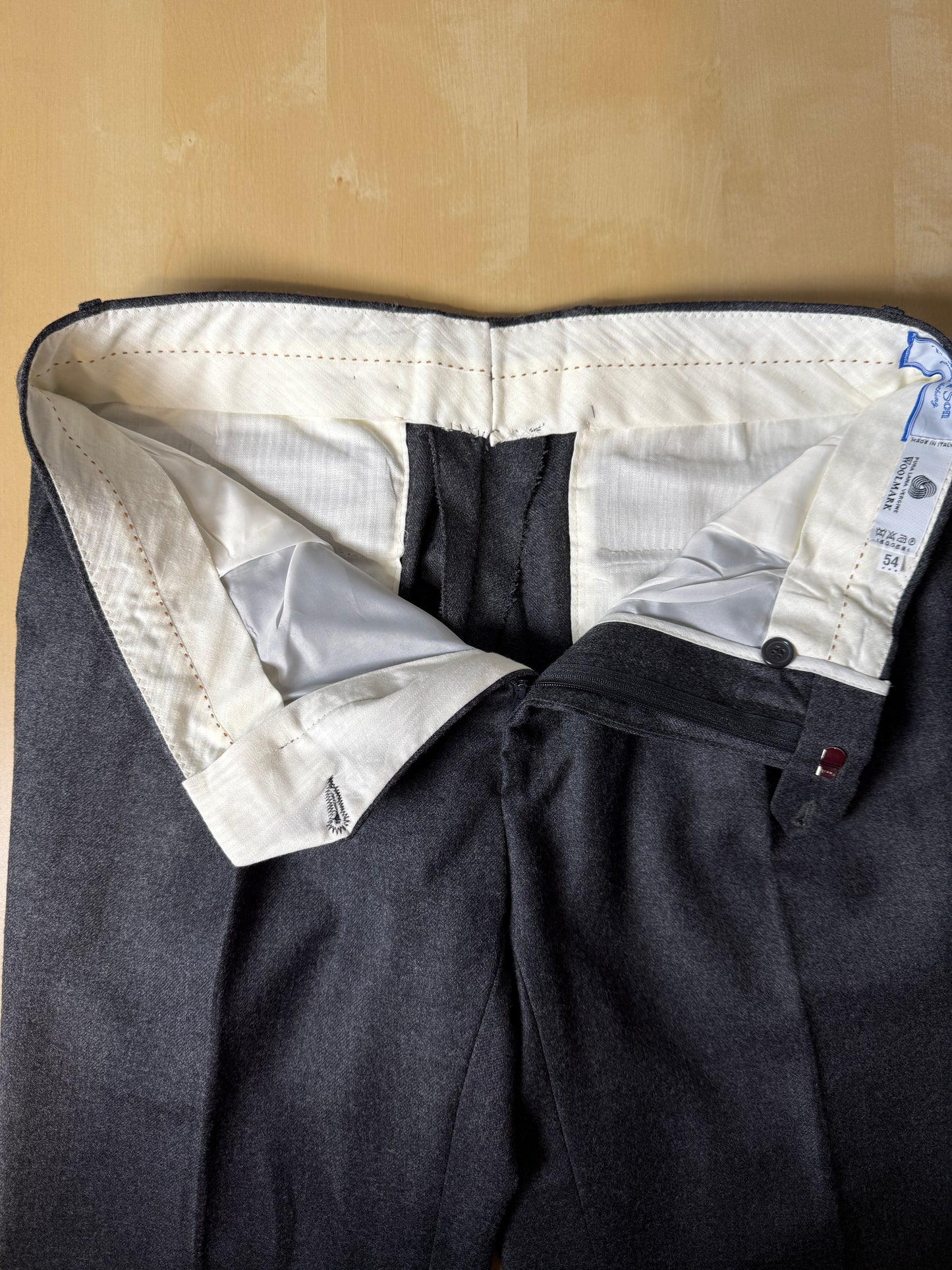 Pantaloni flanella grigio medio - tg. 50