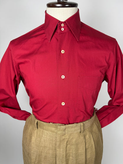 Camicia popeline rosso vivo - M collo 40