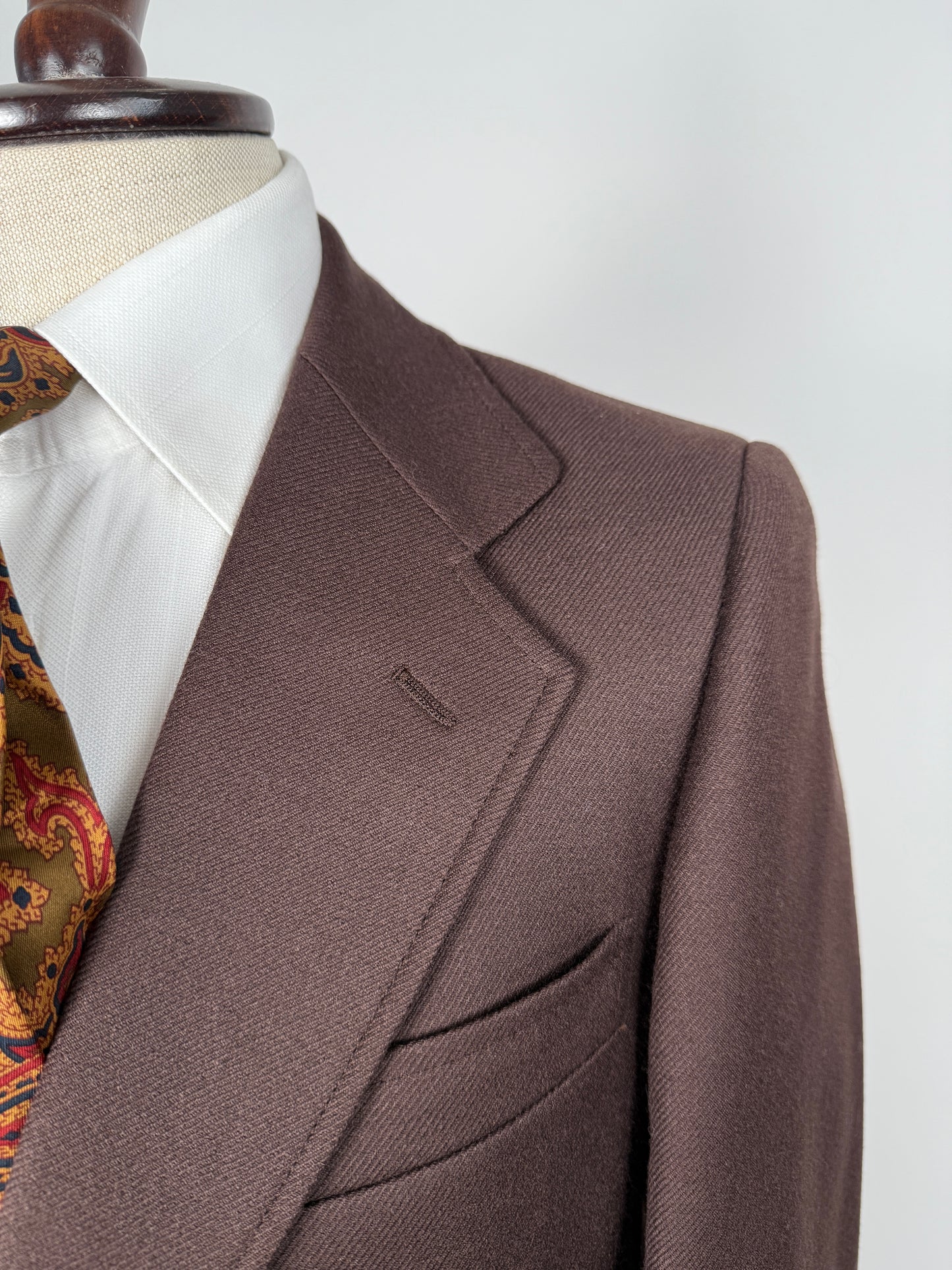 Completo anni ‘70 cavalry twill marrone - tg. 44/46