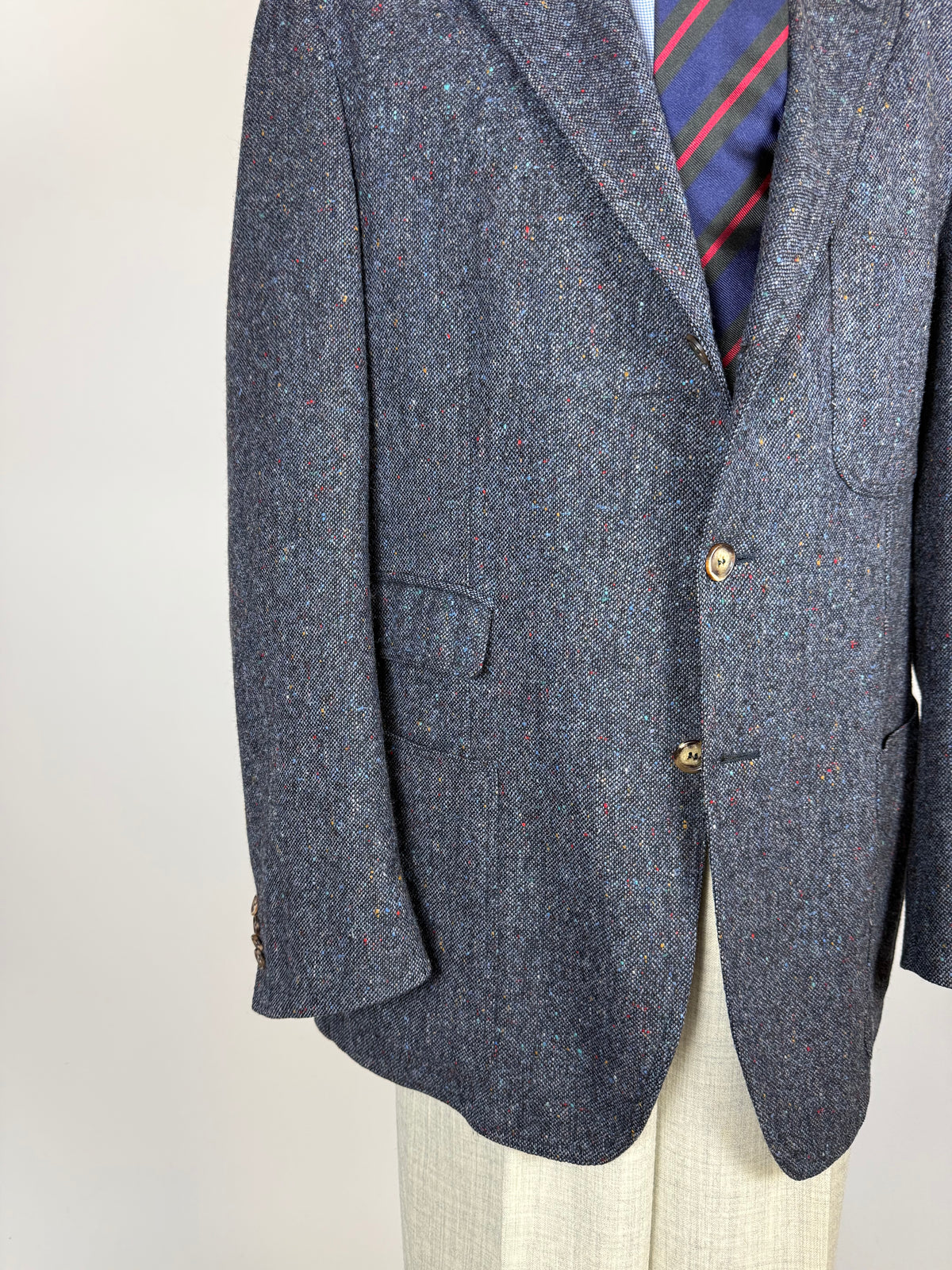 Giacca De Paz donegal tweed blu - tg. 56