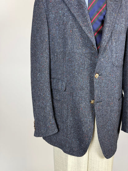Giacca De Paz donegal tweed blu - tg. 56