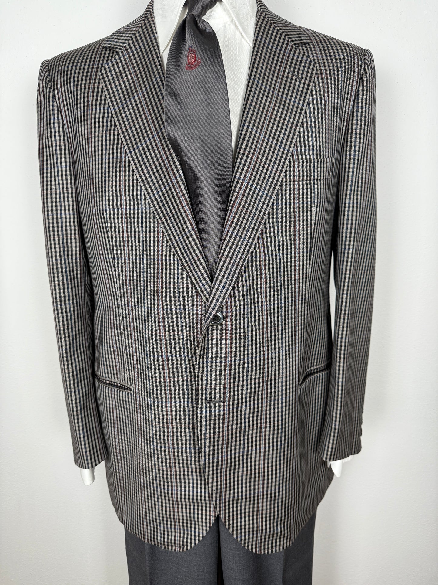 Giacca sartoriale in flanella pettinata check - tg. 50/52
