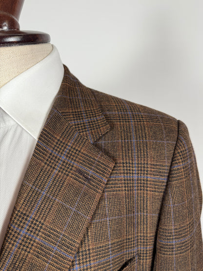 Giacca Cantarelli principe Galles marrone lana e cashmere - tg. 56 drop basso