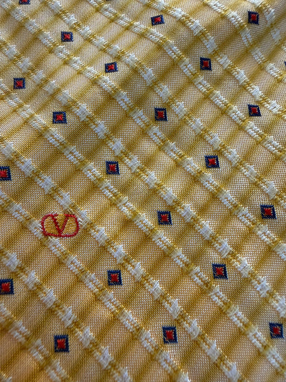 Cravatta Valentino giallo seersucker
