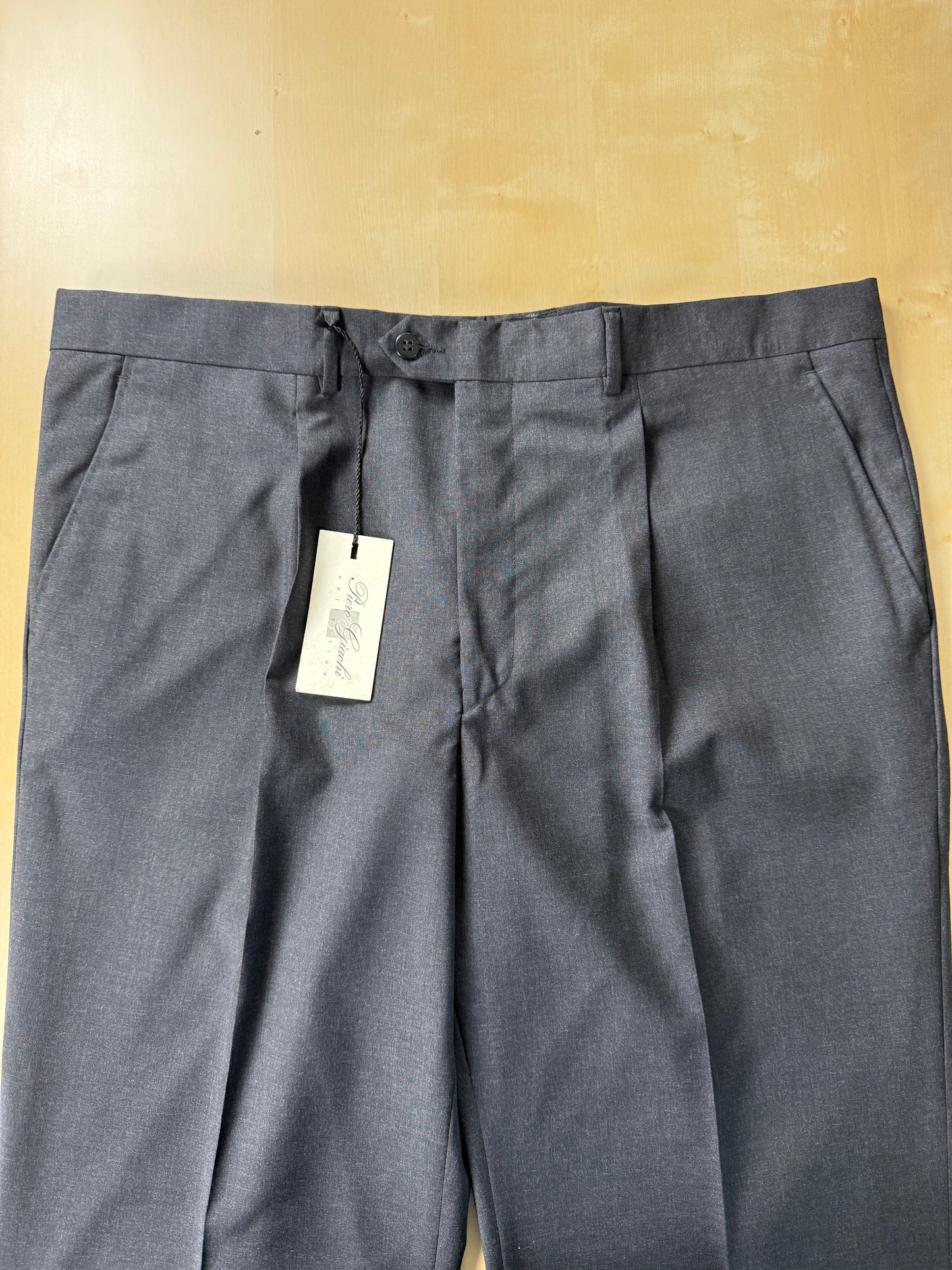 Pantaloni fresco lana grigio antracite anni '90 (NOS) - tg. 56/58