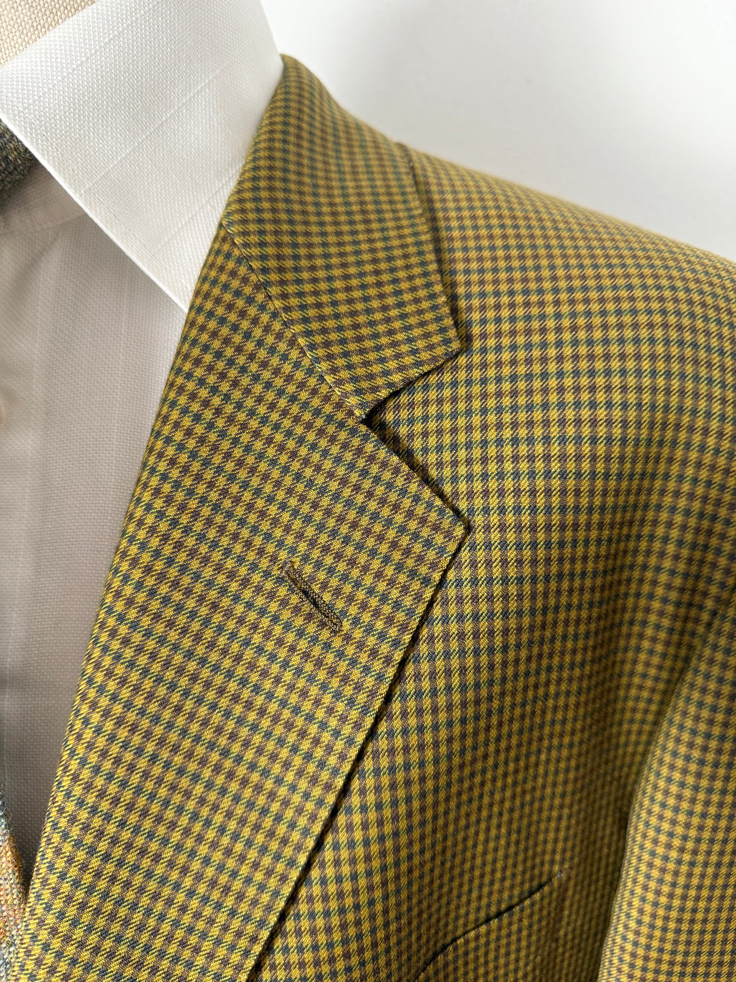 Giacca anni ‘80 flanella pied-de-poule verde - tg. 54