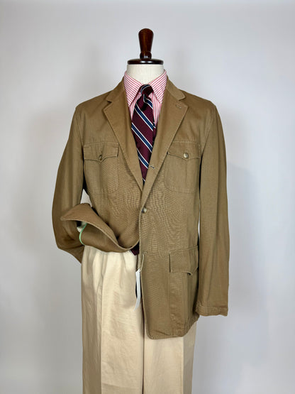 Giacca stile militare/sahariana in tela di cotone (nuova) - tg. 54