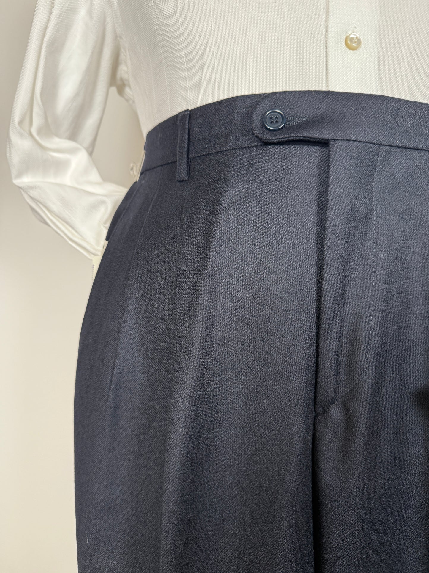 Pantaloni flanella blu notte (NOS) - tg. 46/48