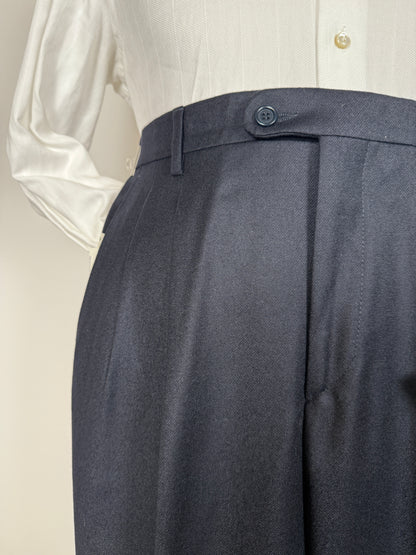 Pantaloni flanella blu notte (NOS) - tg. 46/48
