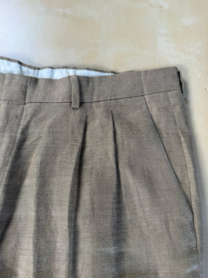 Completo anni '70 misto lino color corda - tg. 50