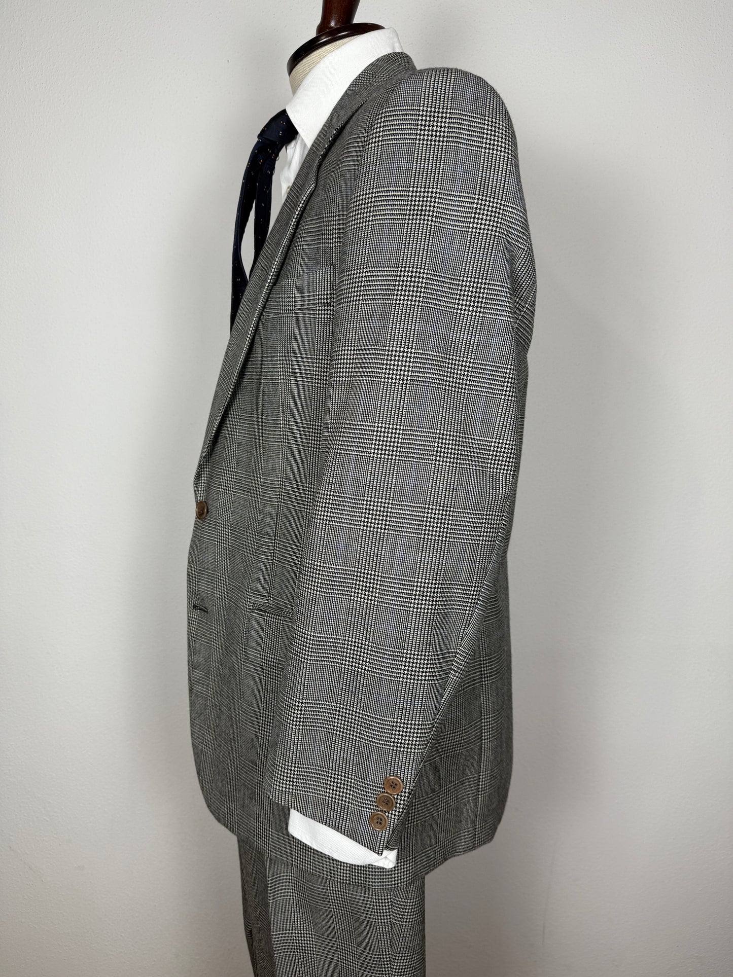 Completo anni ‘80 in flanella principe di Galles - tg. 50