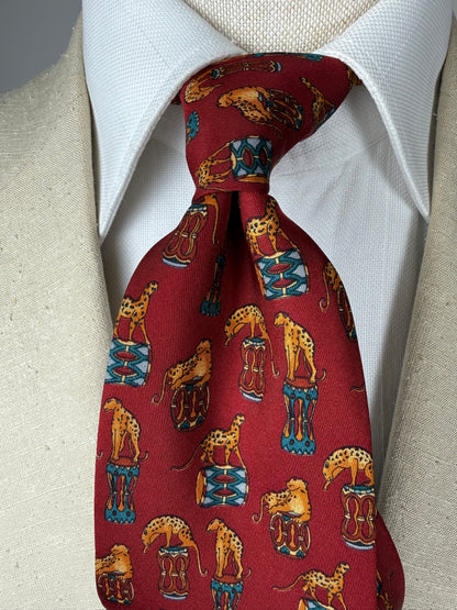 Cravatta Ferragamo con ghepardi
