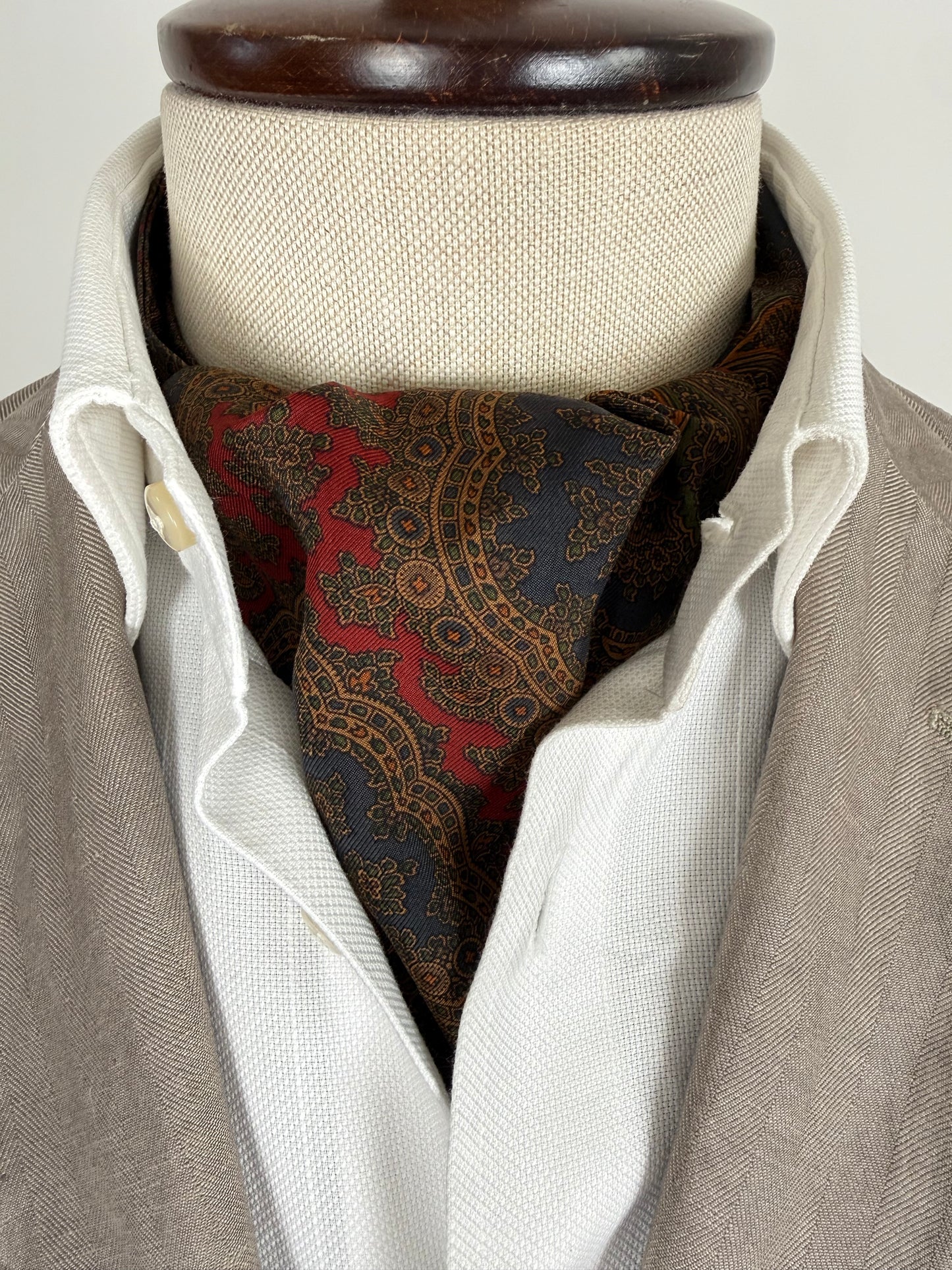 Ascot paisley blu e rosso