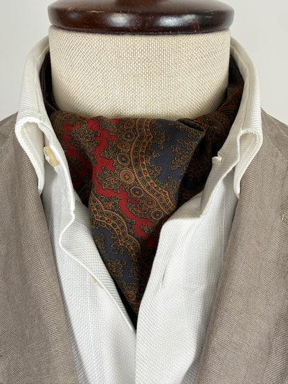 Ascot paisley blu e rosso