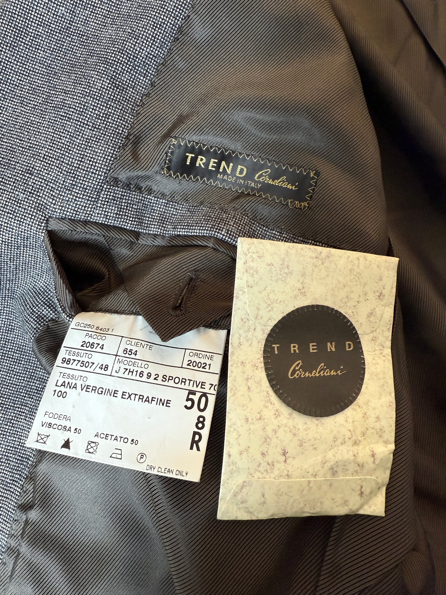 Giacca Corneliani Trend flanella grigia - tg. 48/50