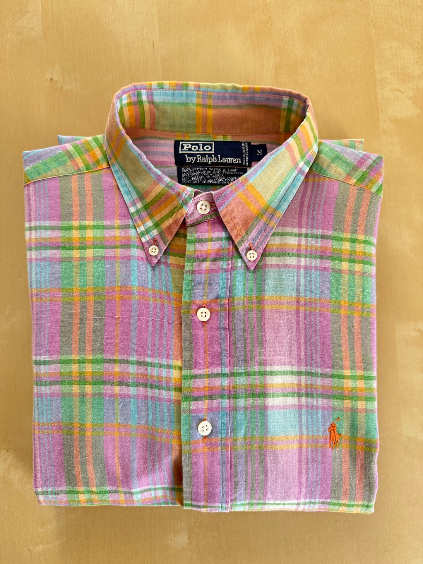 Camicia Ralph Lauren madras vintage - M collo 39/40