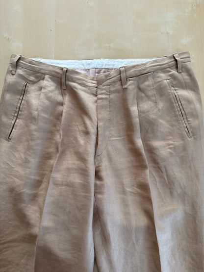 Completo sartoriale F. Di Marco lino irlandese beige - tg. 52 corta