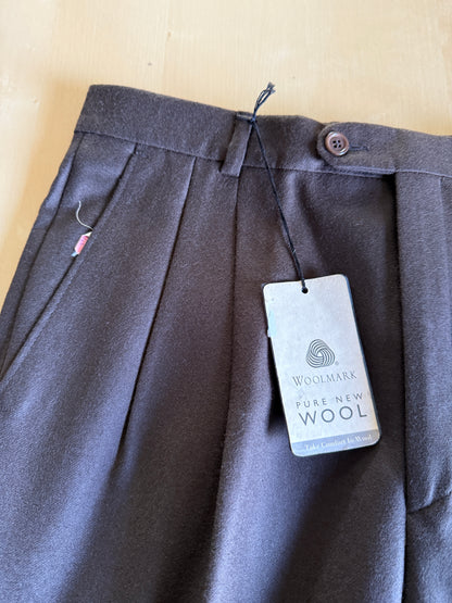 Pantaloni anni ‘90 in flanella marrone (NOS) - tg. 48