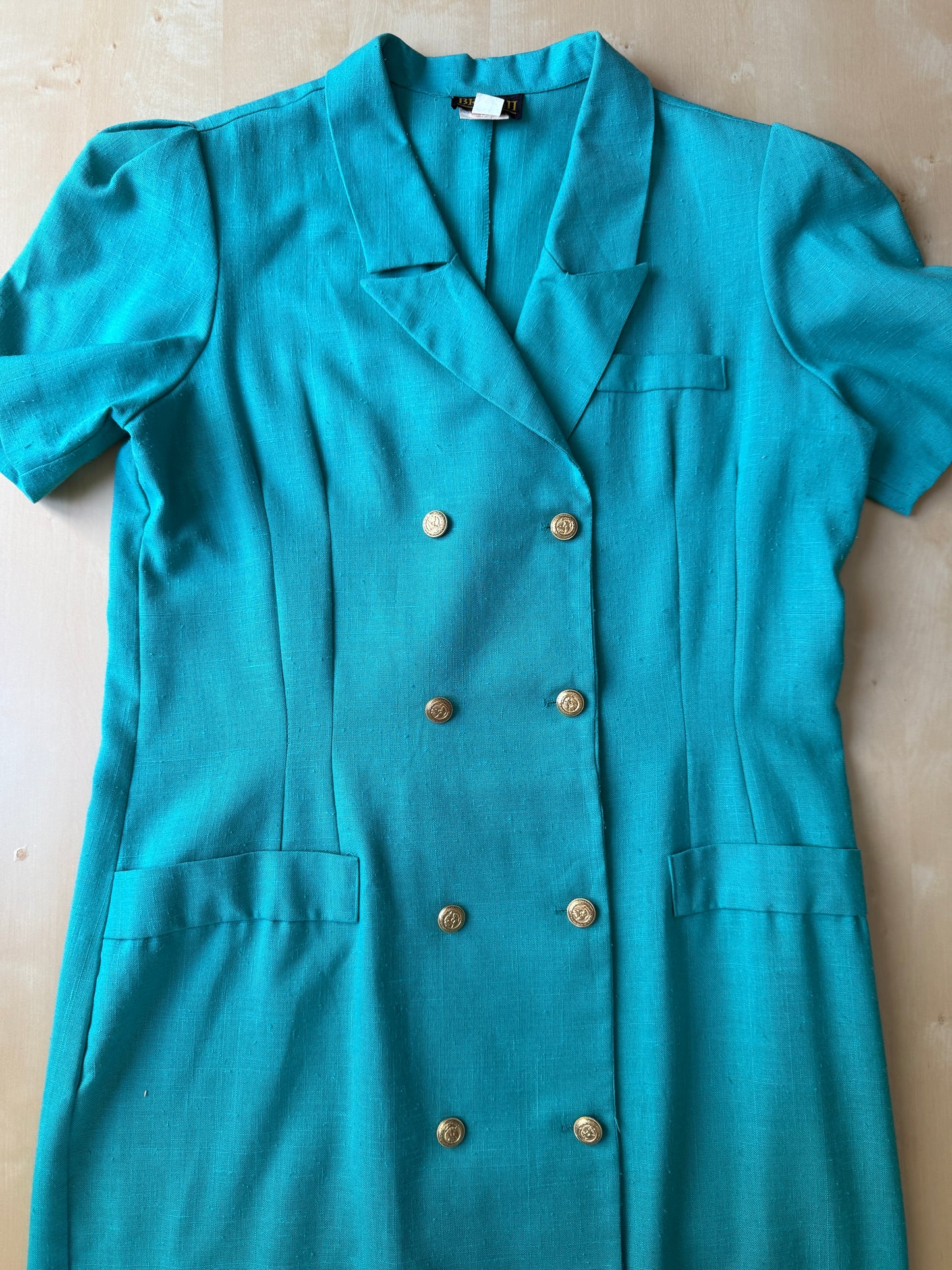Abito blazer americano anni ‘70/‘80 verde acqua - tg. S/M