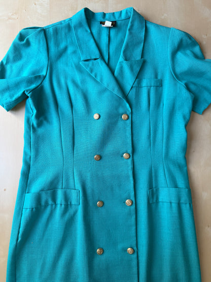 Abito blazer americano anni ‘70/‘80 verde acqua - tg. S/M