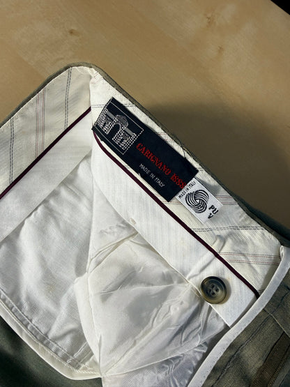 Pantaloni fresco lana verde salvia-oliva anni '80 (NOS) - tg. 50