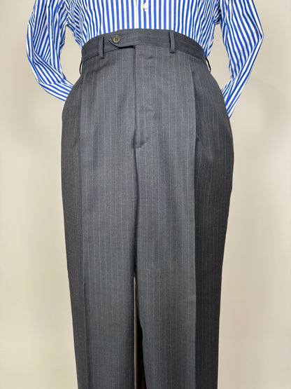 Completo Yves Saint Laurent anni ‘90 grigio gessato - tg. 54/56