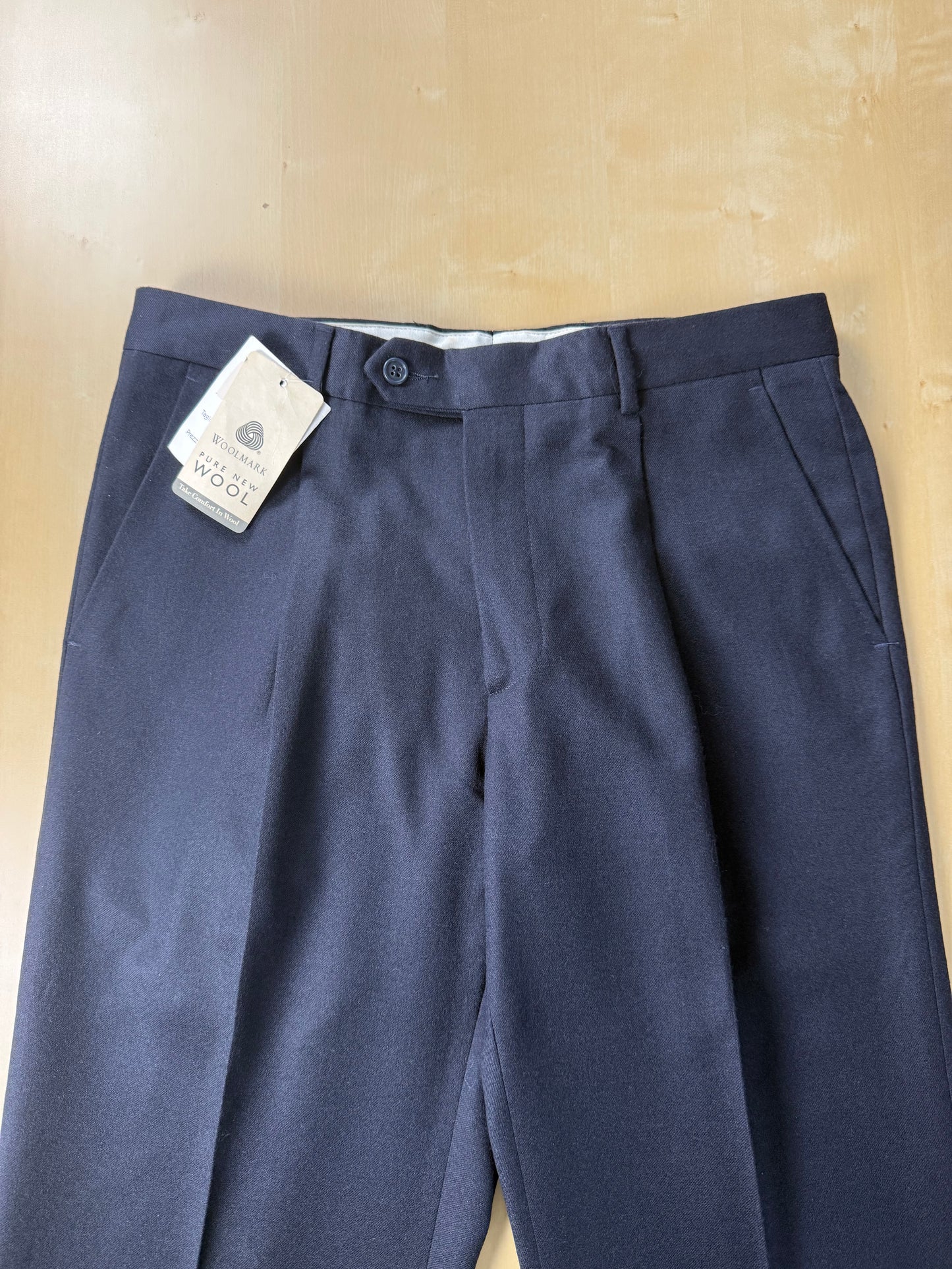 Pantaloni anni ‘90 flanella blu notte (NOS) - tg. 48/50