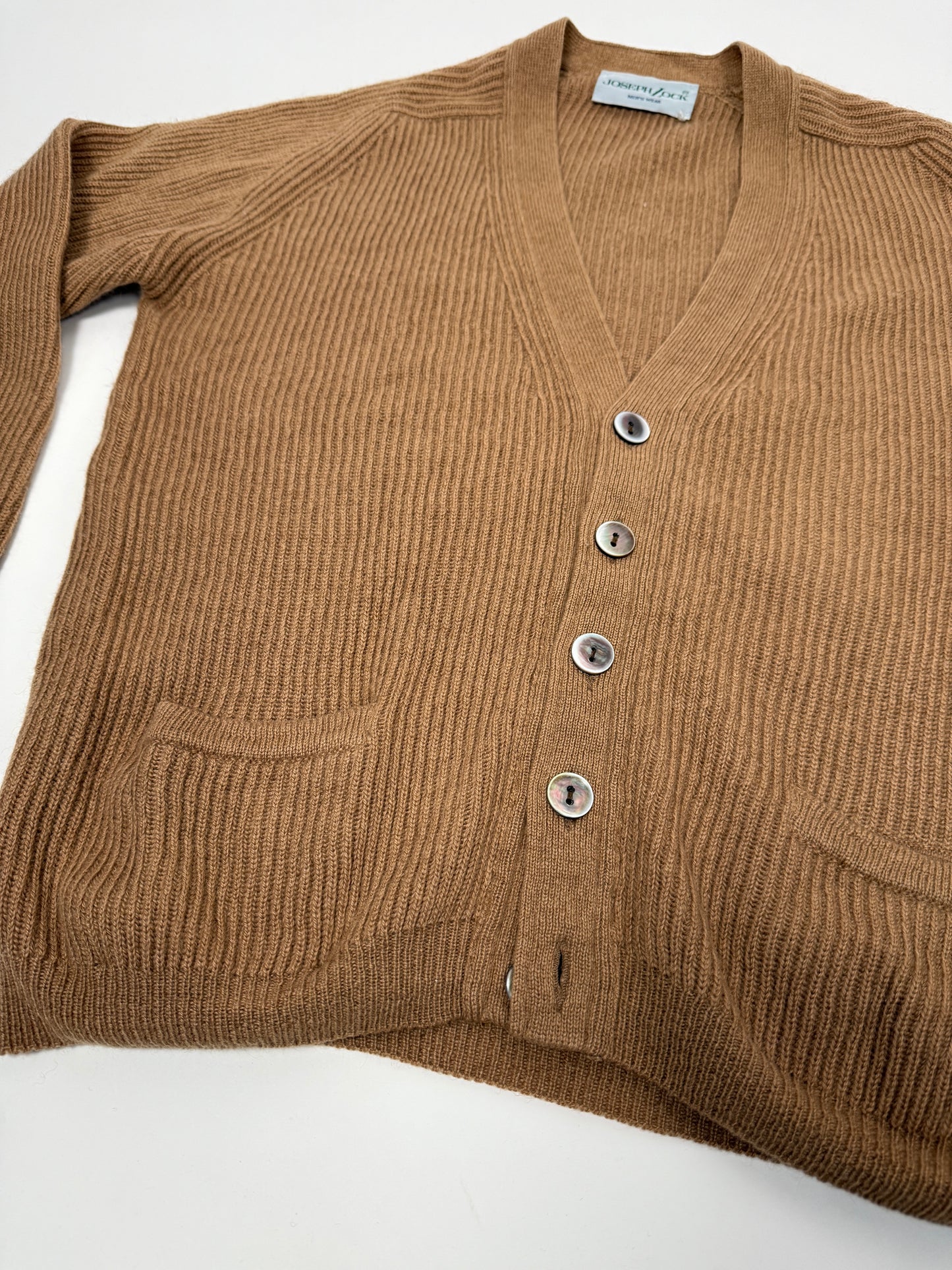 Cardigan costa inglese 100% cammello - M/L