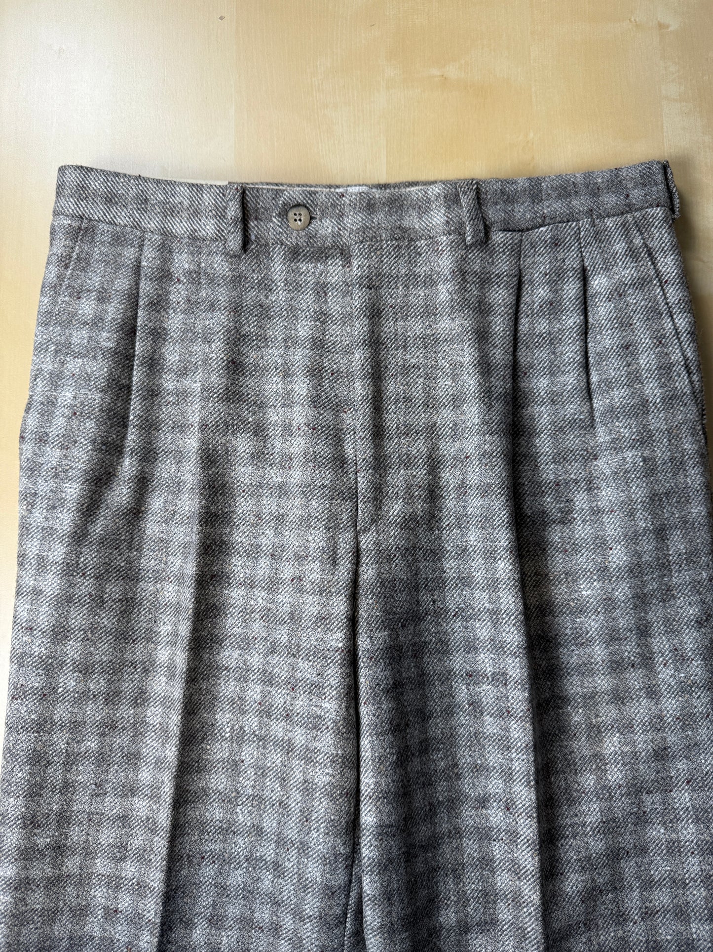 Pantaloni anni ‘70/‘80 tweed a quadri (NOS) - tg. 46