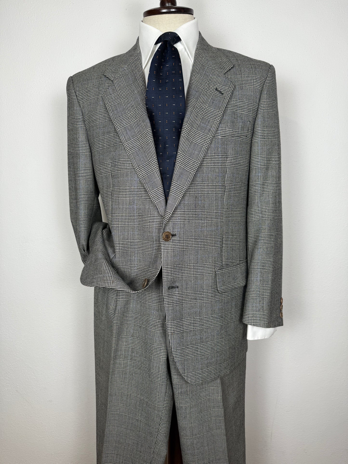 Completo anni ‘80 in flanella principe di Galles - tg. 50