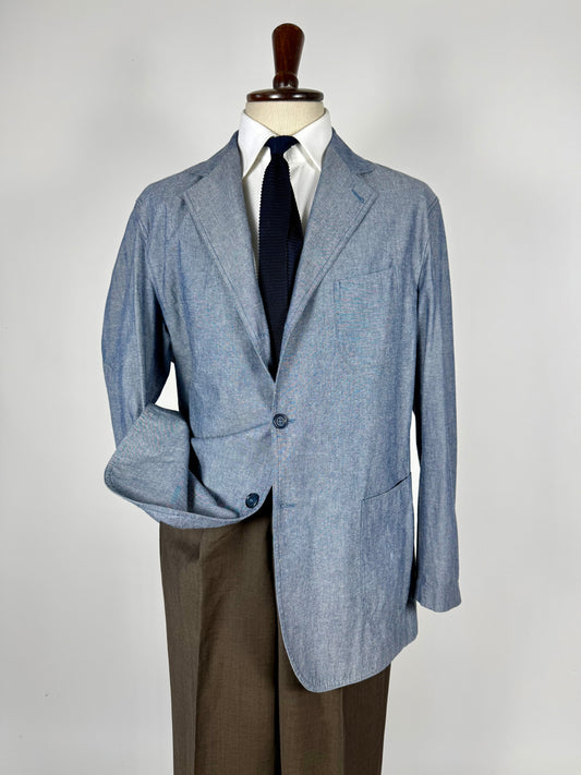 Giacca estiva De Paz in cotone chambray - tg. 58