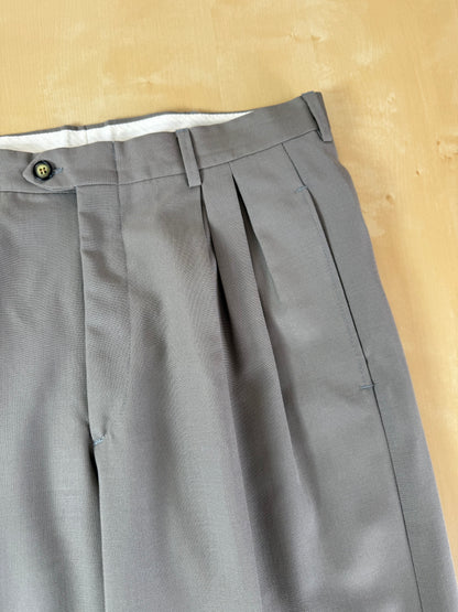 Pantaloni anni '80 fresco lana verde salvia 3 pinces - tg. 46