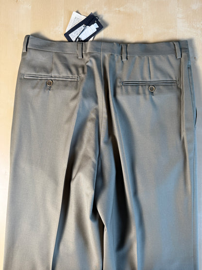 Pantalone anni ‘90 fresco lana verde salvia (NOS) - tg. 48