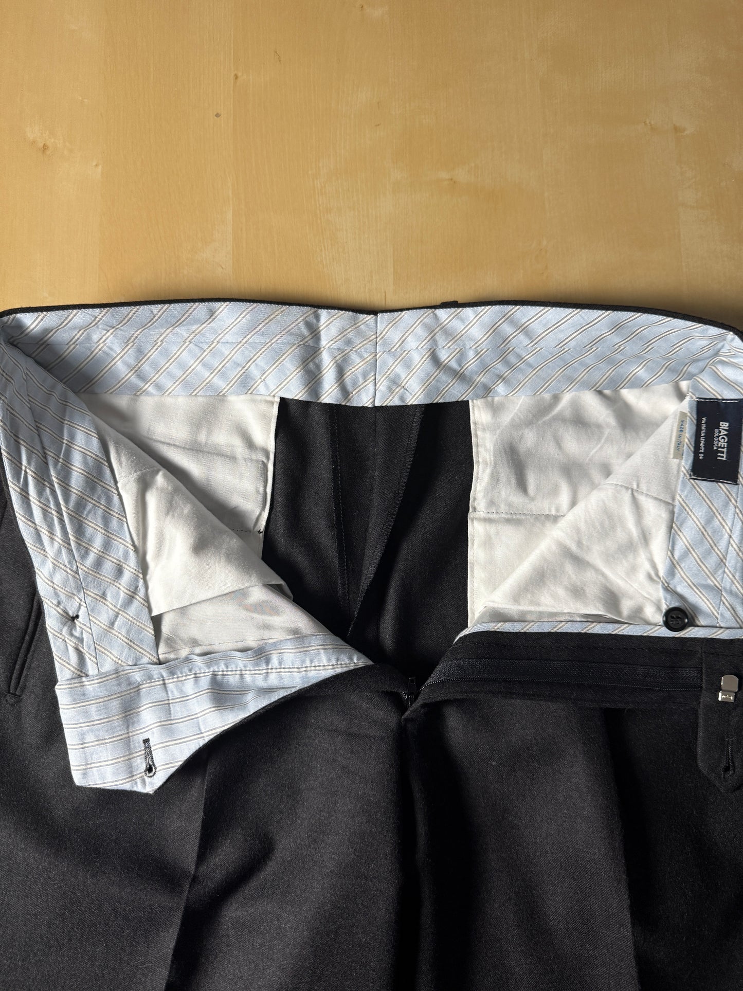 Pantaloni flanella grigio antracite - tg. 50