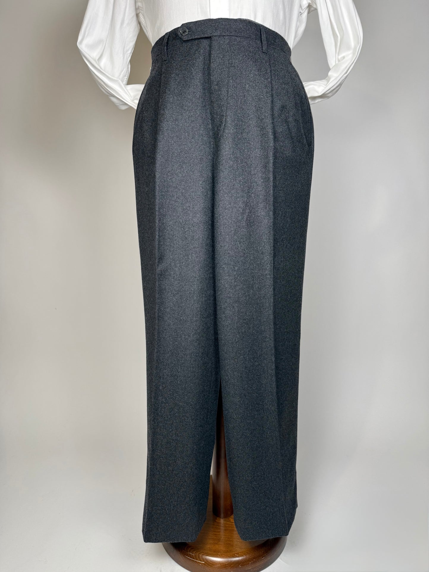 Pantaloni sartoriali anni ‘70/‘80 flanella grigia - tg. 52
